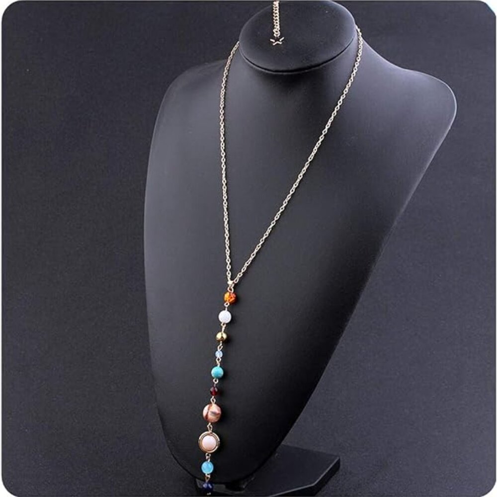Solar Space Aligned Planet Star Science Teacher Astronomy Necklace